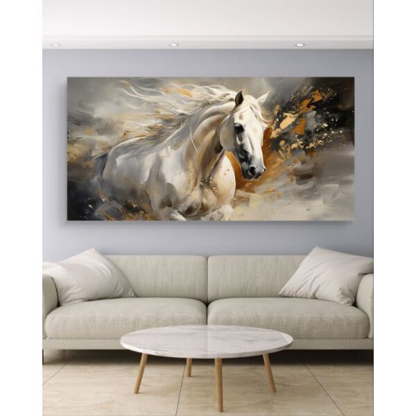 תמונת קנבס בסגנון בעלי חיים “הסוס הלבן”