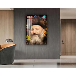 5468 – ציור פופ ארט מודרני של הרב קוק להדפסה על קנבס או זכוכית מחוסמת