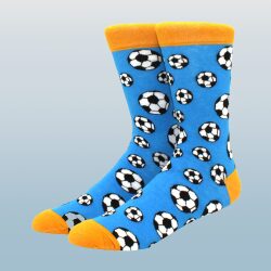 גרביים מעוצבים כדורגל כחול