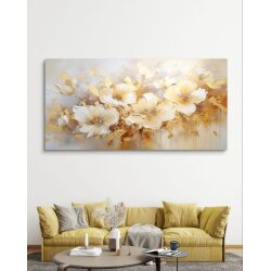 תמונת קנבס לסלון בסגנון פרחוני “ריקוד הפרחים”