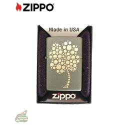 מצית זיפו בעיצוב עץ זהוב ZIPPO + מילוי מתנה