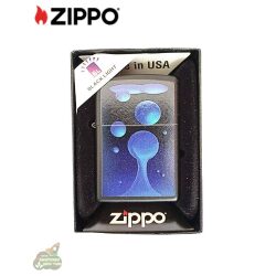 מצית זיפו בעיצוב בועות כחולות ZIPPO + מילוי מתנה