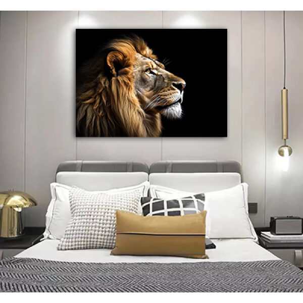 A-115 תמונה של אריה לסלון או חדר שינה על קנבס או זכוכית