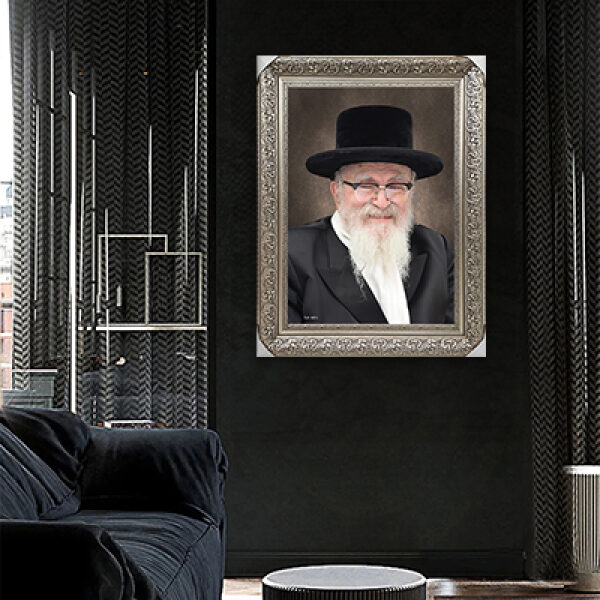 5743 – תמונה של האדמו”ר מסקווירא – רבי דוד בן טראני על זכוכית או קנבס