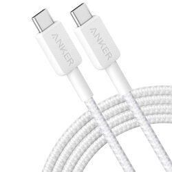 כבל 1.8 מטר 322 usb-c to usb-c לבן אנקר 51106 anker