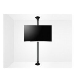 עמוד רצפה תקרה btc990xls באורך 3 מ למסכים עד 75″ כולל סיבוב ימינה ושמאלה vesa 600×400 שחור