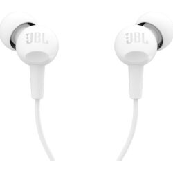 אוזניות  in-ear עם מיקרופון  גיי בי אל c100siuwht לבן jbl