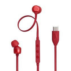 אוזניות in ear tune t310c  type c אדום גיי בי אל jbl