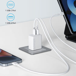 ראש מטען דגם select charger 20w a2348 לבן אנקר 51088 anker