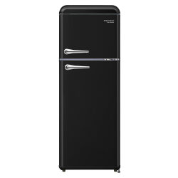 מקרר מקפיא עליון רטרו  210 פירלס bcd-210vx blk שחור peerless