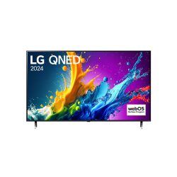 טלוויזיה חכמה 65″ 4k עם בינה מלאכותית, שלט חכם, hdr10 ו-webos24, 65qned80t6b lg qned80