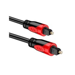 כבל אודיו אופטי toslink ראש יצוק – 10 מ’