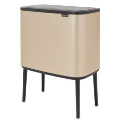 פח אשפה למטבח BO טאץ 36 ליטר, זהב מטאלי / שמפניה Brabantia