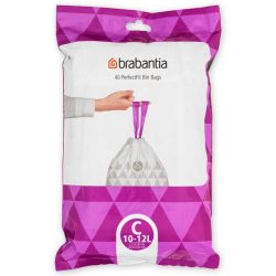 שקיות לפח אשפה 10-12 ליטר 40 יח’ Brabantia – קוד C
