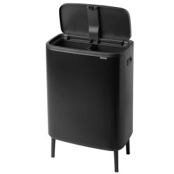 פח הפרדה ברבנטיה, 30+30 ליטר – שחור מט Brabantia