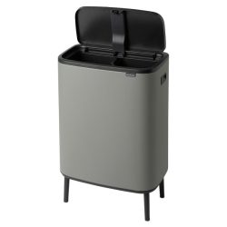 פח הפרדה ברבנטיה, 30+30 ליטר – אפור בטון מינרלי Brabantia