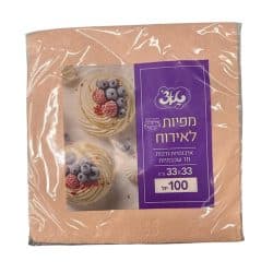 מפיות אירוח 100 יחידות אפרסק