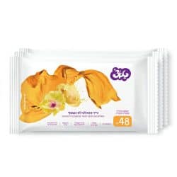 מגבונים לאסלה לחים 48*3 צהוב טאצ