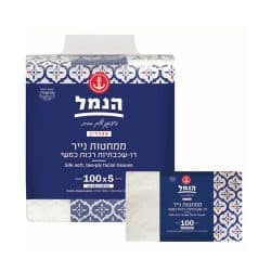 ממחטות נייר דו שכבתי רכות כמשי 100 יחידות 5 חבילות במארז הנמל