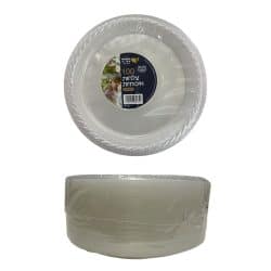 צלחת גדולה 9′ שקופות 100 יחידות