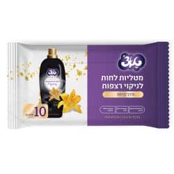 מטליות לרצפה חד פעמי במארז ריח מרכך שחור טאצ 10 יחידות