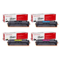 סט טונרים מקורי Canon CRG 054H שחור עד 3,200 הדפסות וסיאן מגנטה וצהוב כל טונר עד 2,500 הדפסות כיסוי 5% מהדף