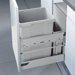 פח אשפה ‘קרגו’ נשלף למגירת מטבח 45 (1X7, 1X38) ליטר, רוחב דלת 30 ס”מ, אפור Hailo