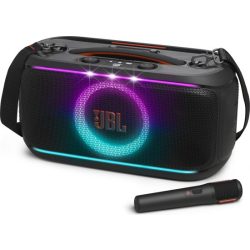 רמקול מסיבות נייד עם מיקרופון אלחוטי JBL PartyBox On-The-Go 2 – צבע שחור