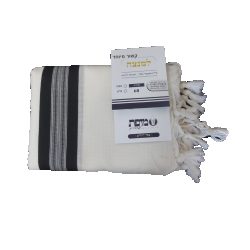 טלית צמר מהודרת – למנצח – פסים שחורים מידה 70