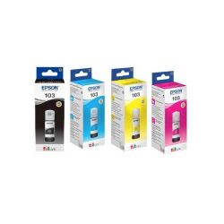 סט 4 מכלי דיו מקוריים EPSON 103 BK/C/M/Y