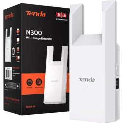 רפיטר מגדיל טווח לחשמל TENDA R10 , כולל כניסה ויציאה קווית