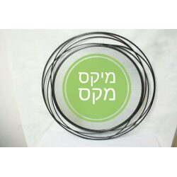 מראת קיר חישוקים מעוצבת בשחור איסוף מאשדוד בלבד
