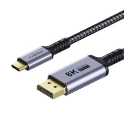כבל תצוגה דו כיווני Hagibis USB-C to DisplayPort 1.4 Cable Thunderbolt 3/4 to 2K-4K-8K@60Hz