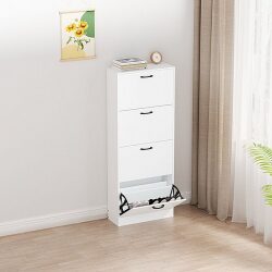ארון נעליים 4 תאים דגם הלן בגוון לבן