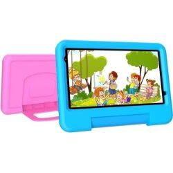 טאבלט לילדים 8 אינץ' 4GB+128GB מבית FutureTAB – תומך תקשורת 4G – כולל 2 כיסויים ומעמדים קשיחים בצבעים ורוד וכחול