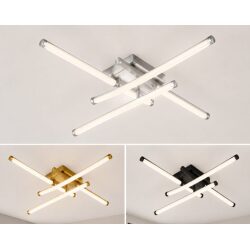 מנורת תקרה צמודת תקרה מקבילית רביעייה LED CCT במבחר צבעים