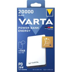 VARTA POWER BANK ENERGY 20000MAH סוללת גיבוי