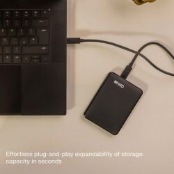 כונן קשיח חיצוני נייד Western Digital Elements WDBDTV0020BBK USB-C – צבע שחור – נפח 2TB
