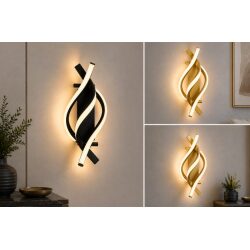 מנורת קיר LED דגם צמות CCT – שחור או זהב