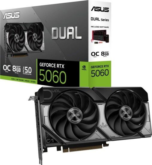 כרטיס מסך Asus DUAL RTX 5060 OC 8GB GDDR7 כרטיס מסך Asus DUAL RTX 5060 OC 8GB GDDR7